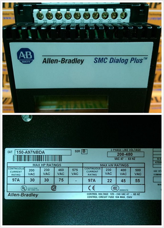 ALLEN BRADLEY 150-A97NBDA /B SMC PLUS SOFT STEP MOTOR - PLC DCS SERVO ...